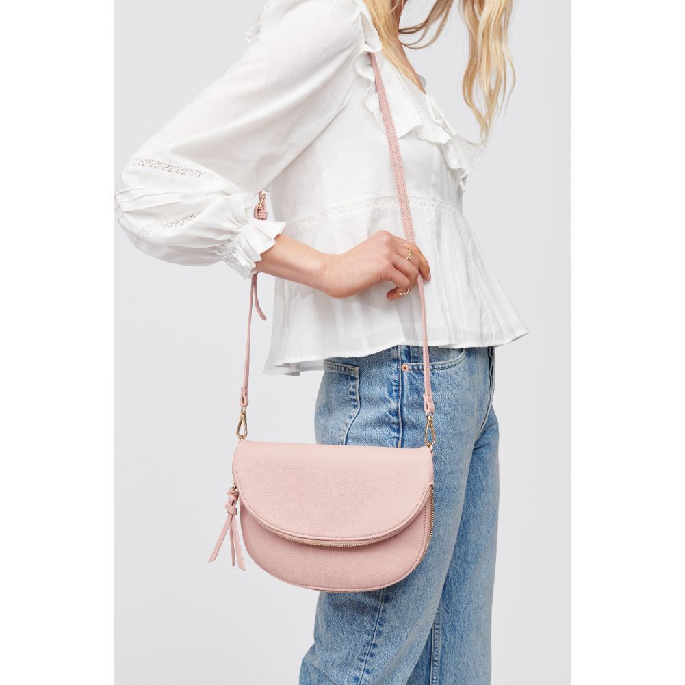 Woman wearing Rose Urban Expressions Holly Crossbody 818209015875 View 2 | Rose