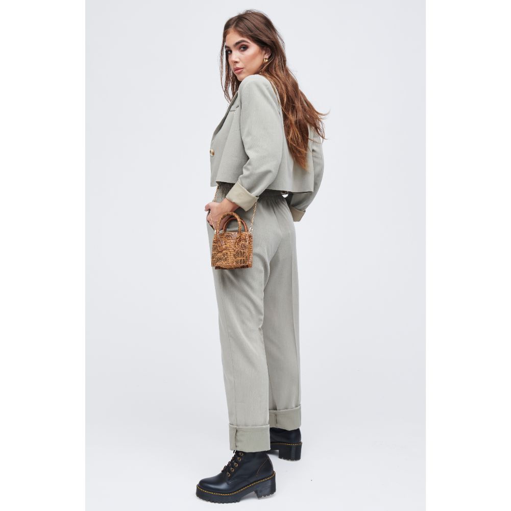 Woman wearing Tan Urban Expressions Daria Mini Bag 818209011228 View 3 | Tan