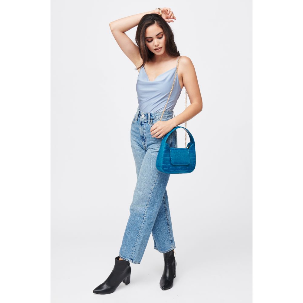 Woman wearing Azure Urban Expressions Esther Shoulder Bag 840611182470 View 3 | Azure