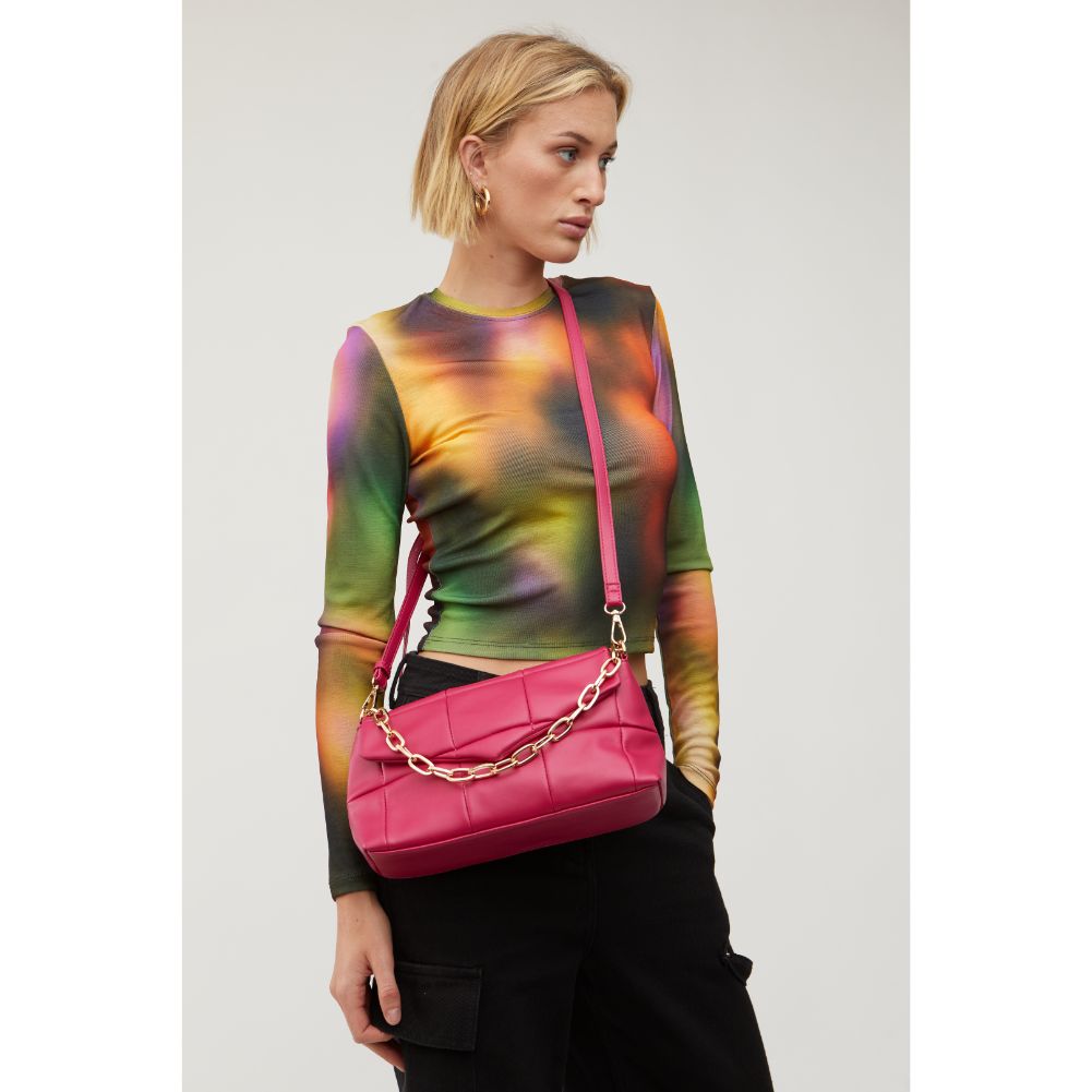 Woman wearing Berry Urban Expressions Claudine Crossbody 840611113696 View 1 | Berry