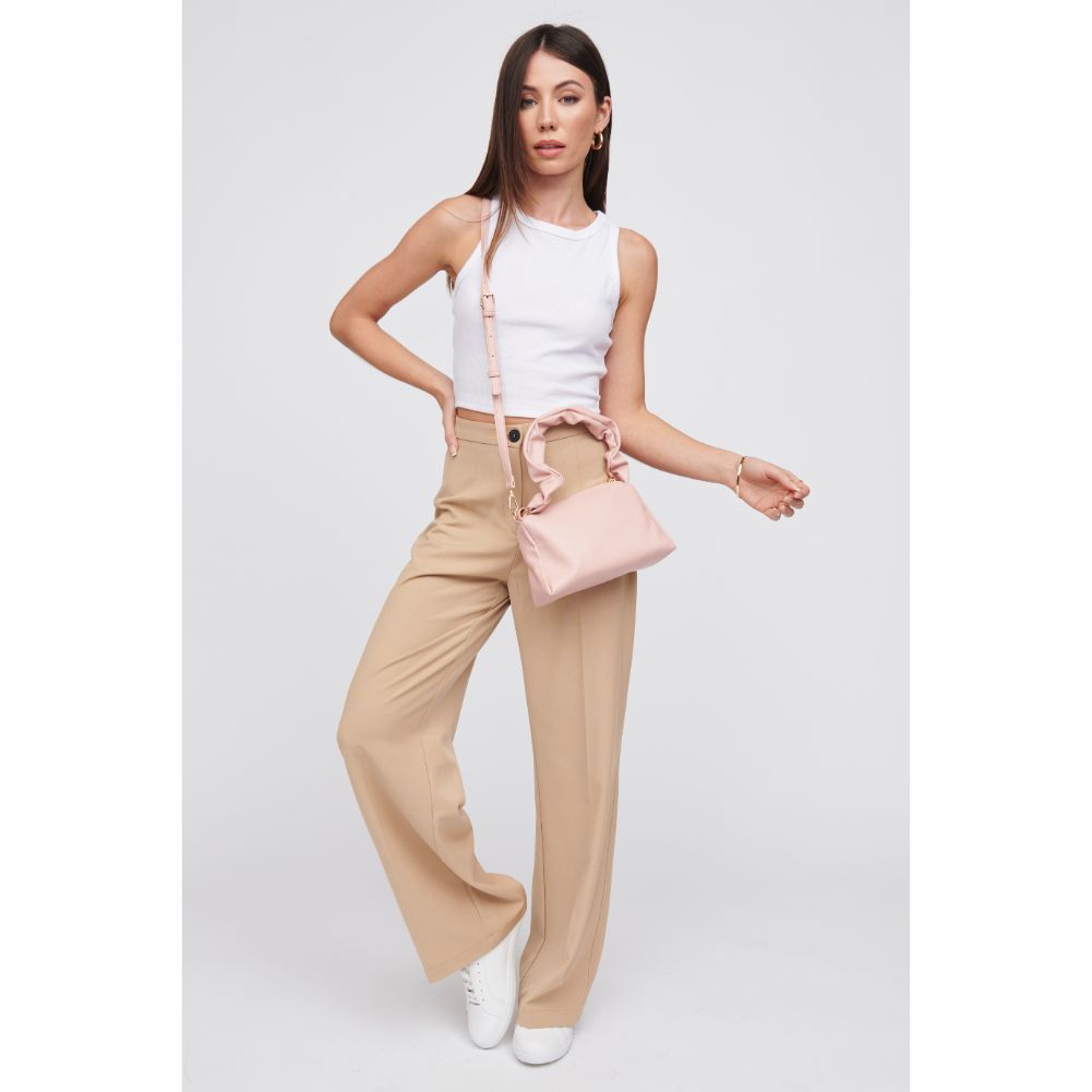 Woman wearing Rose Urban Expressions Nadine Crossbody 818209016148 View 3 | Rose