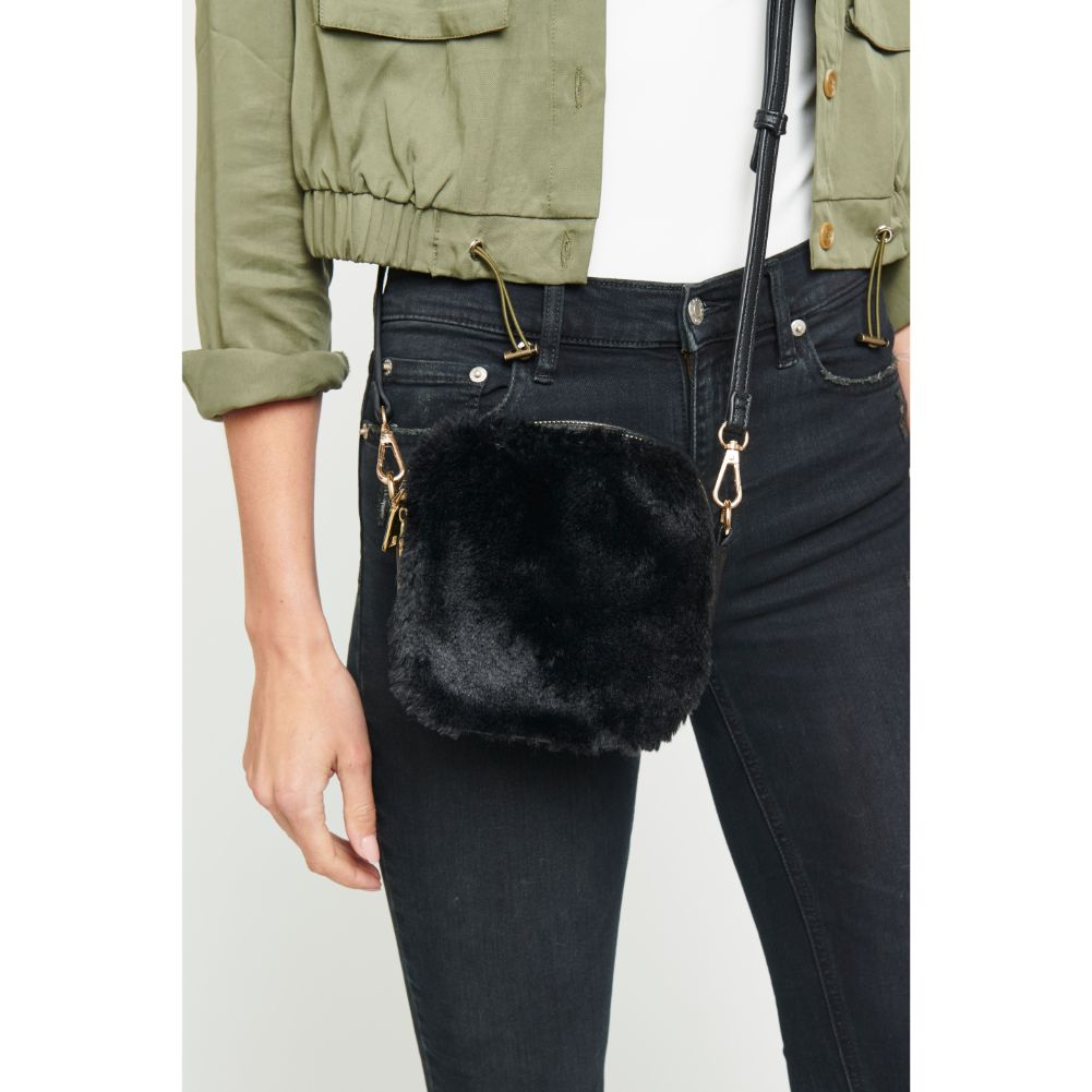 Woman wearing Black Urban Expressions Sylvester Crossbody NA-840611140067 View 3 | Black