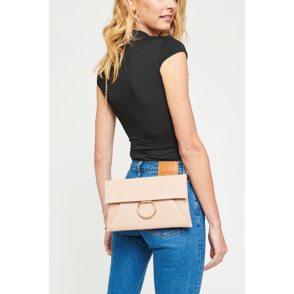 Woman wearing Nude Urban Expressions Alyssa Clutch 840611147318 View 1 | Nude