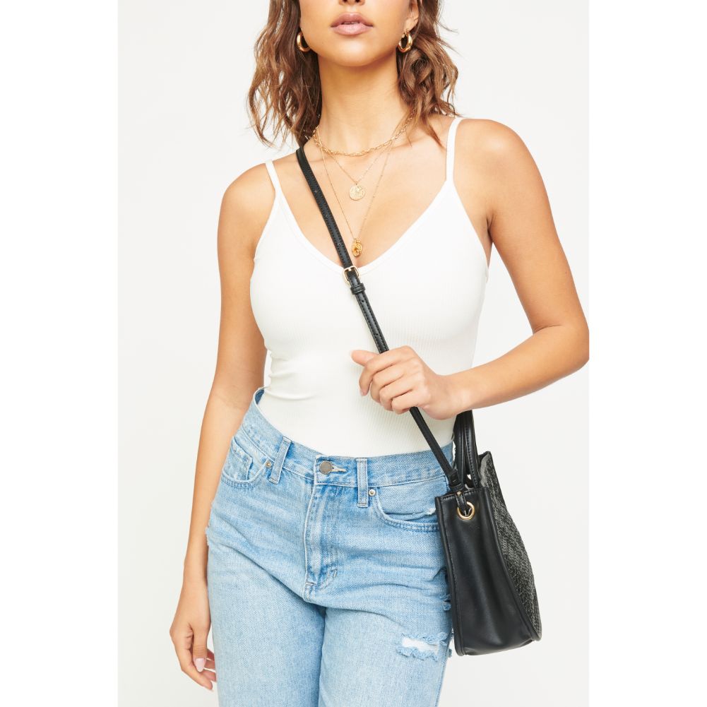 Woman wearing Black Urban Expressions Carmen Crossbody 840611169402 View 4 | Black