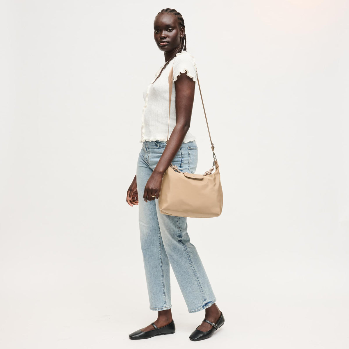 Woman wearing Nude Urban Expressions Nova Hobo 840504206092 View 2 | Nude