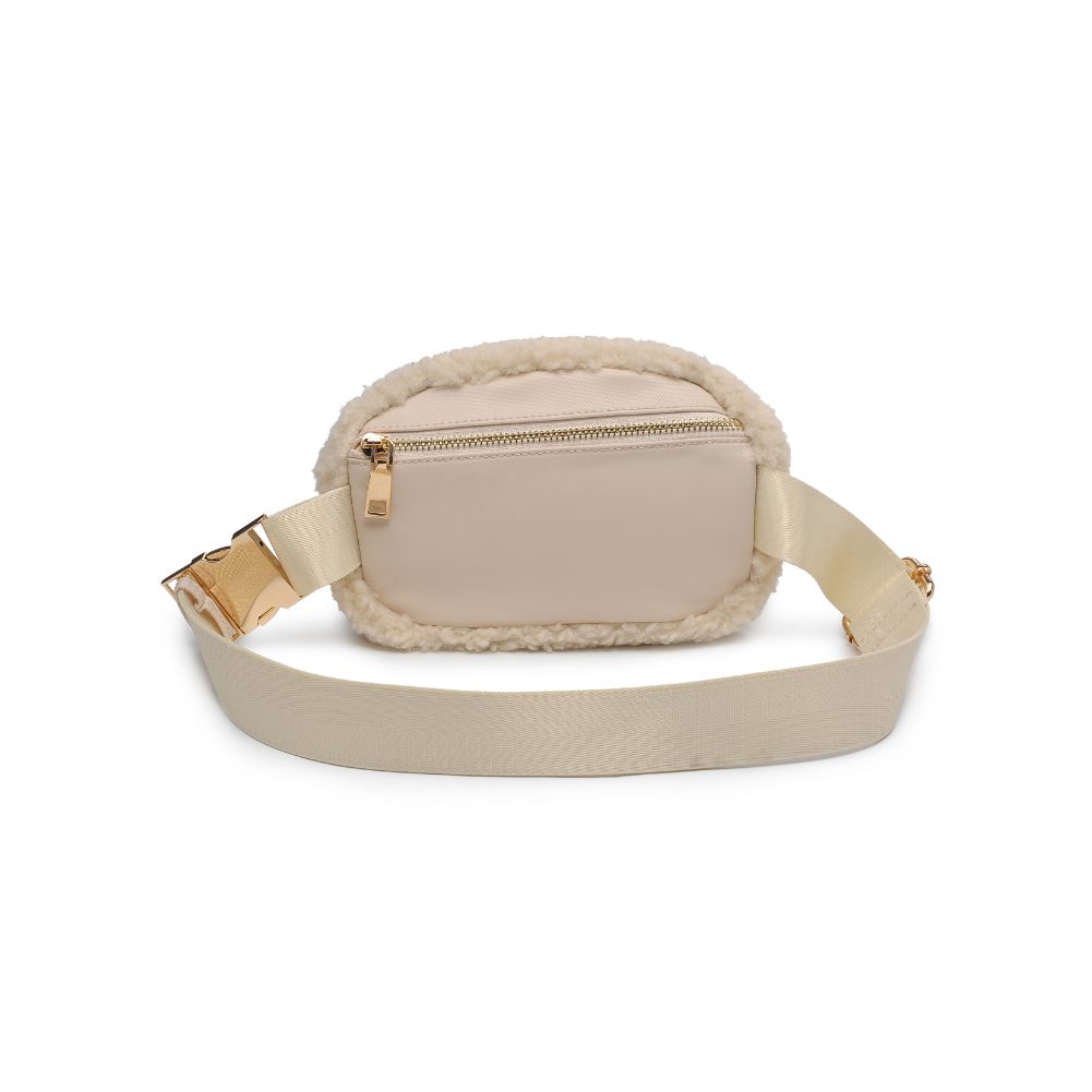 Woman wearing Ivory Urban Expressions Santi Belt Bag 840611190444 View 7 | Ivory