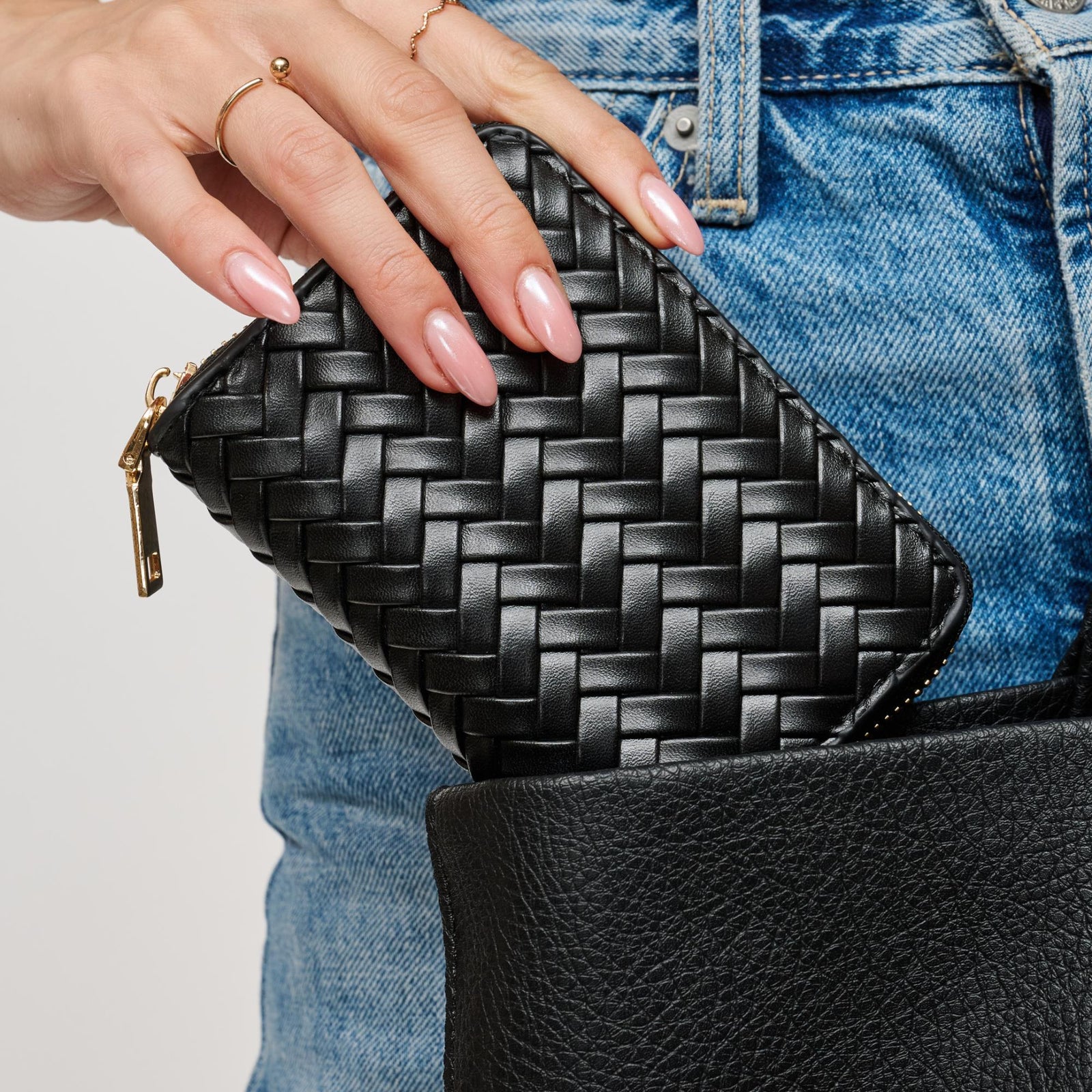 Woman wearing Black Urban Expressions Jocelyn Wallet 840611199010 View 1 | Black