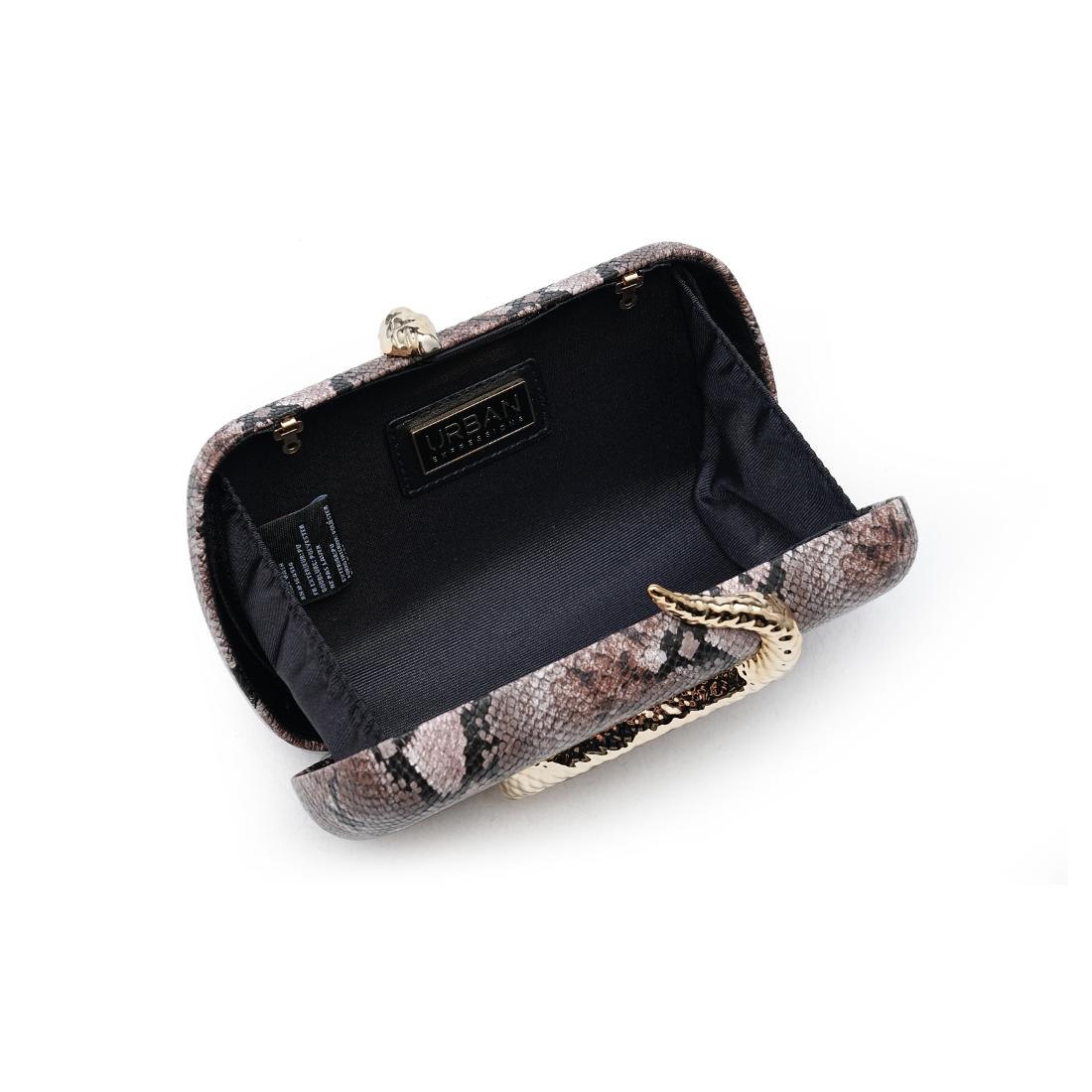 Urban Expressions Reputation-Snake Evening Bag 840504213014 View 4 | Brown Multi