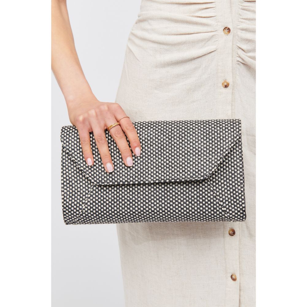Woman wearing Black Urban Expressions Dakota Clutch 840611100627 View 3 | Black