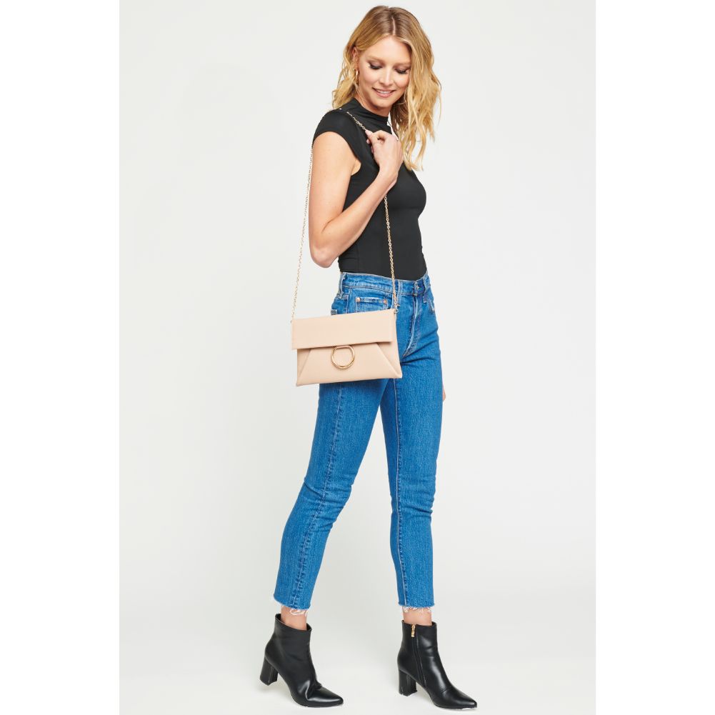 Woman wearing Nude Urban Expressions Alyssa Clutch 840611147318 View 4 | Nude