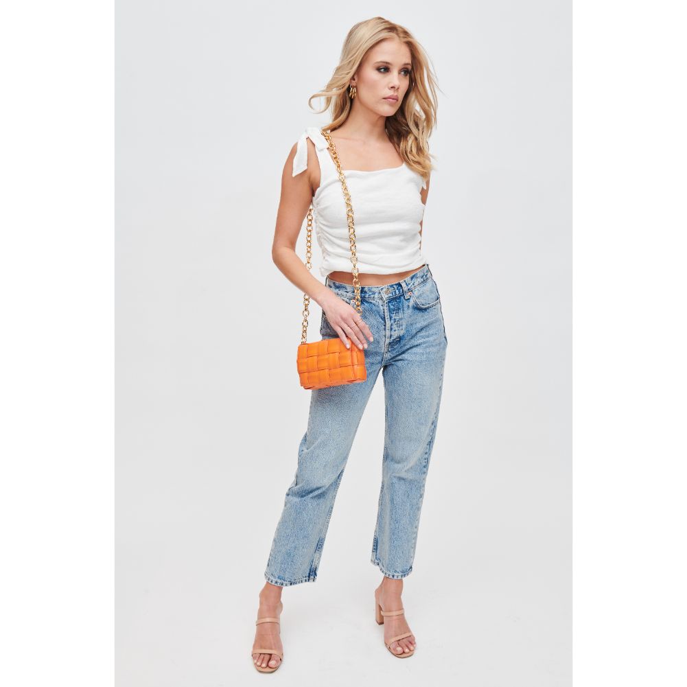 Woman wearing Orange Urban Expressions Holden Crossbody 840611110510 View 3 | Orange