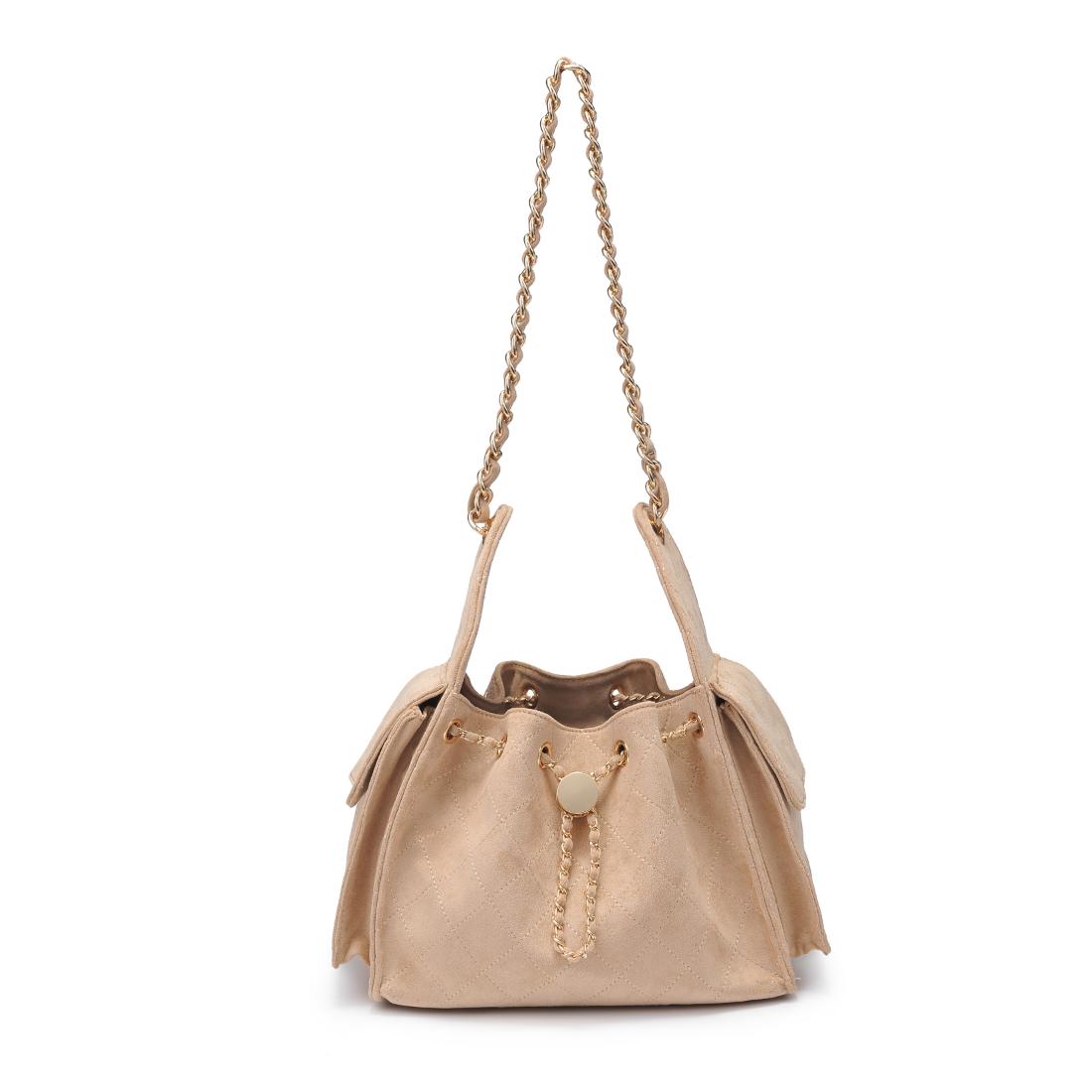 Product Image of Urban Expressions Willow - Quilted Faux Suede Hobo 840611198297 View 5 | Natural