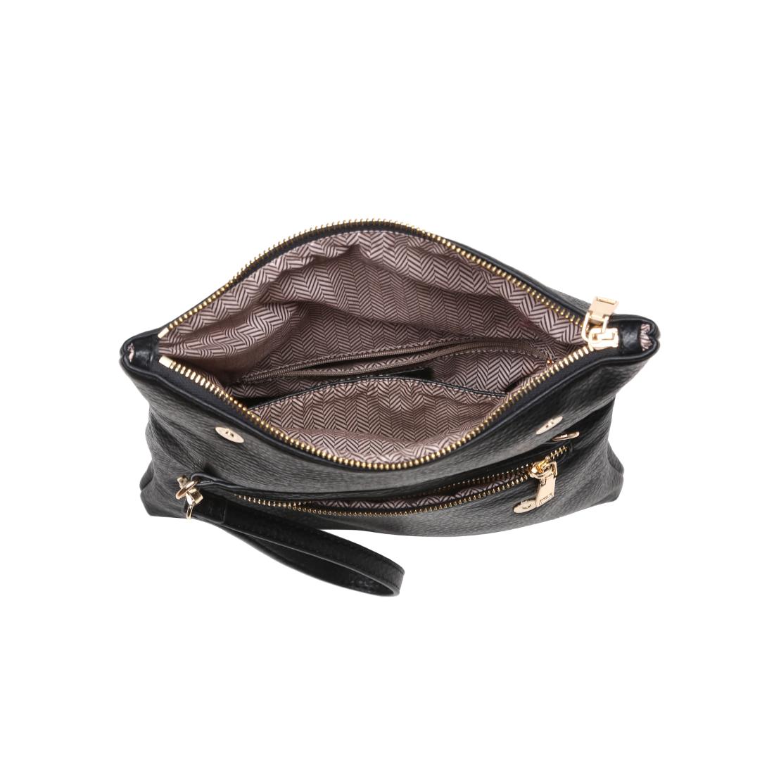 Product Image of Urban Expressions Luna Fold Crossbody 840611196354 View 8 | Black