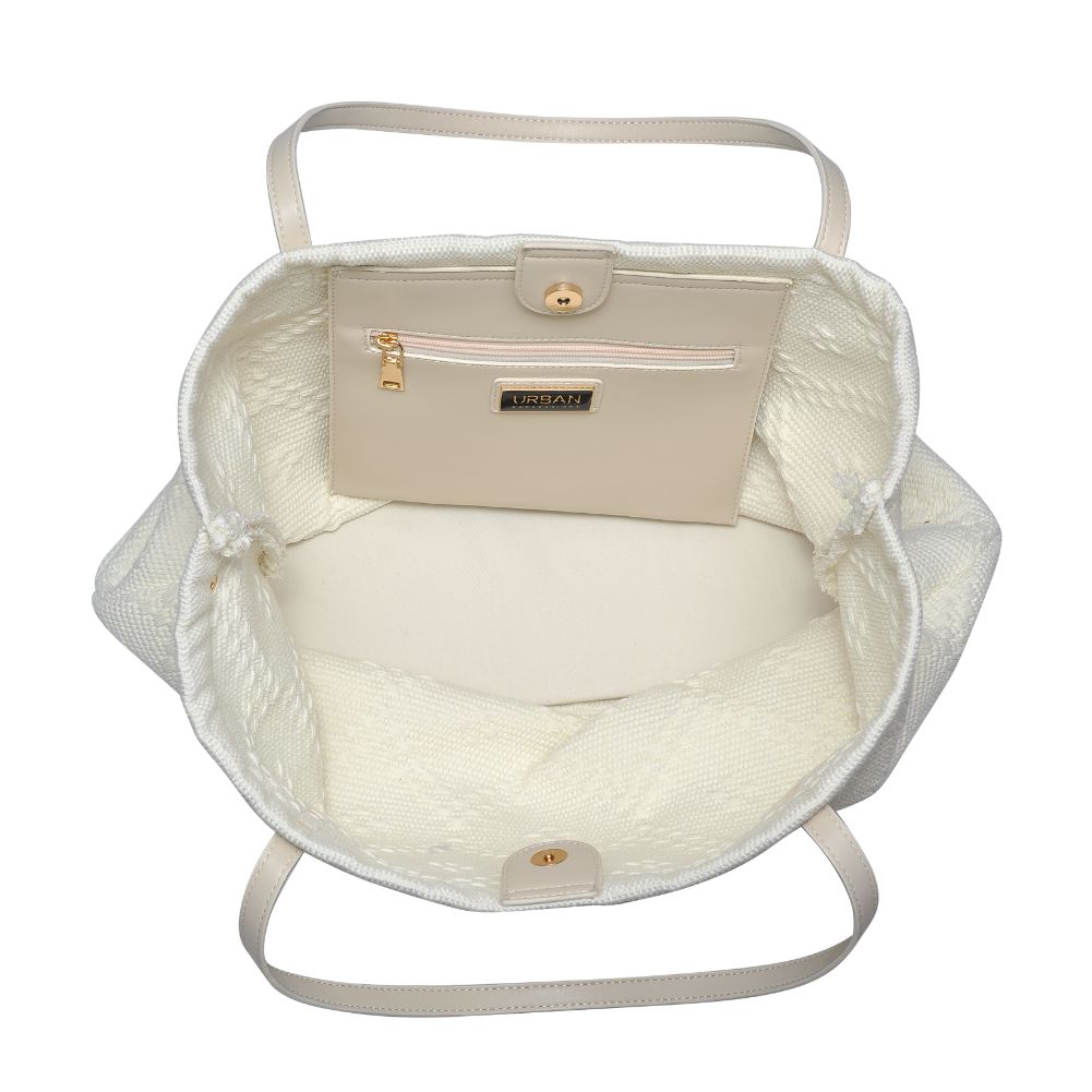 Product Image of Urban Expressions Lauren Tote 818209017916 View 8 | Cream