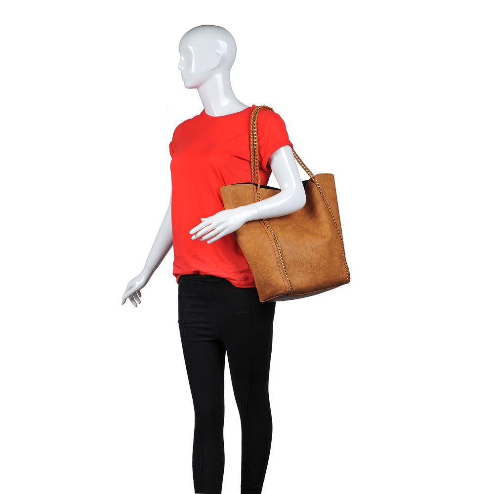 Product Image of Urban Expressions Matilda Tote 840611148230 View 5 | Tan
