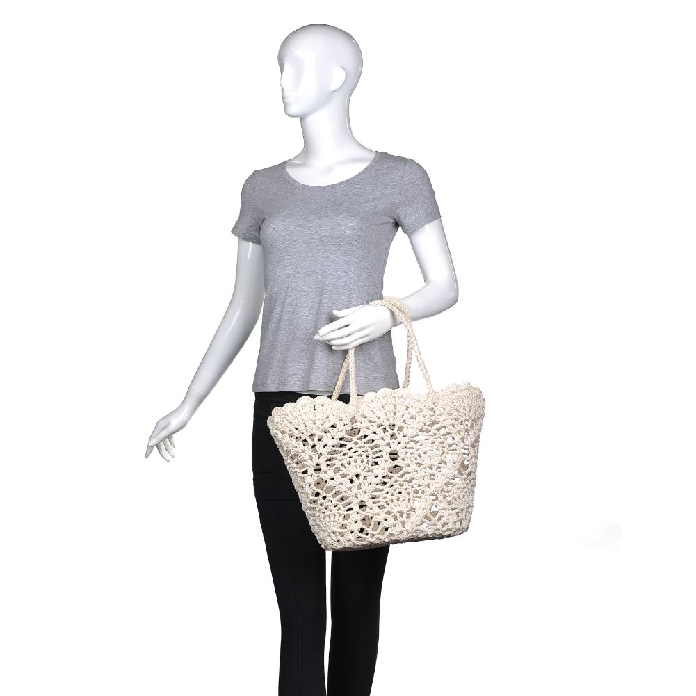 Product Image of Urban Expressions Poppy Tote 840611169556 View 5 | Ivory