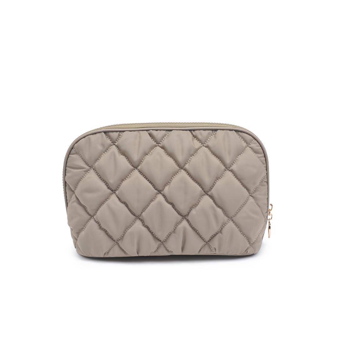 Urban Essentials Cloud Kiss - Quilted Puffer Nylon Cosmetic & Travel Organizer Dome Pouch 840611197108 View 7 | Desert Sage