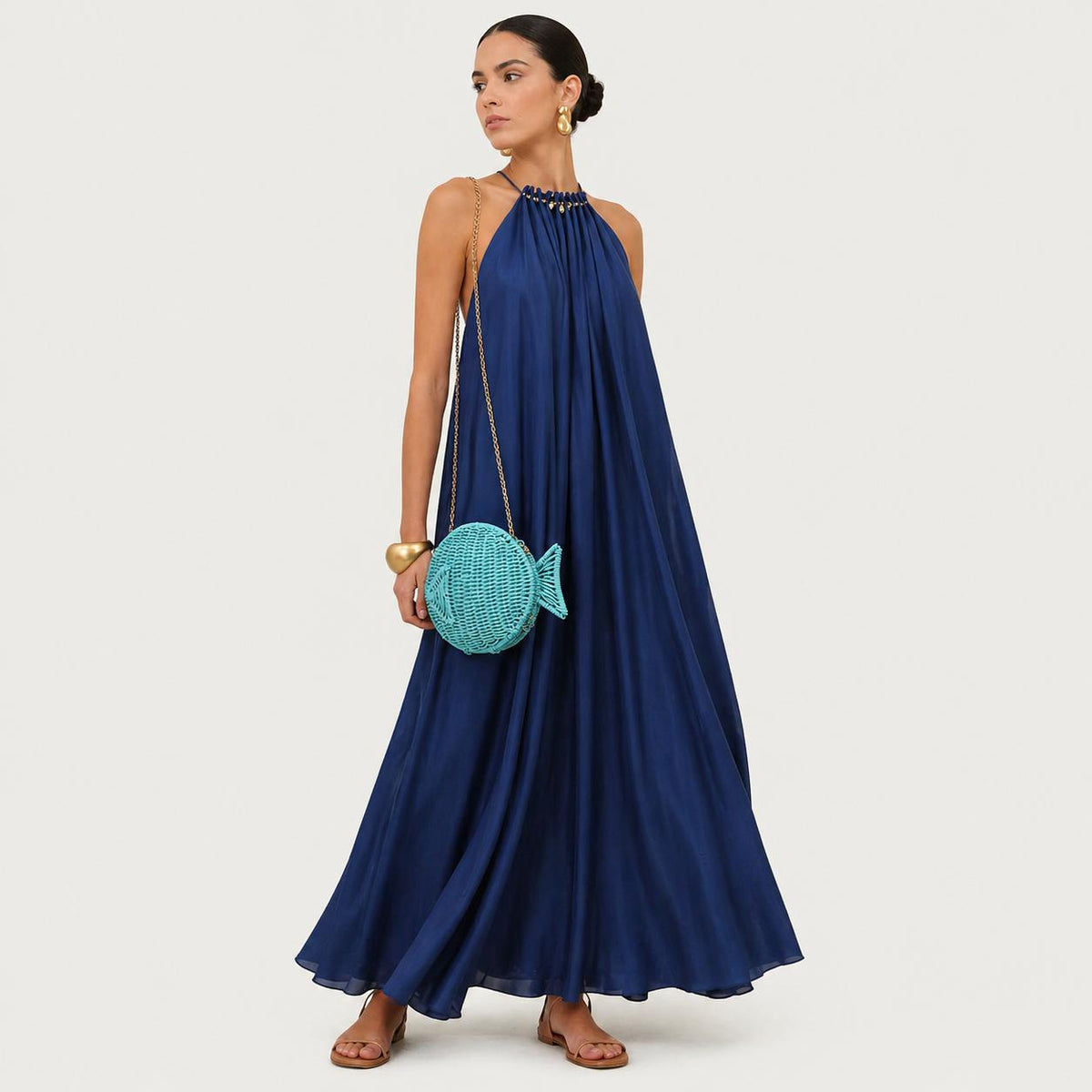 Woman wearing Blue Urban Expressions Dory Clutch 840504210259 View 2 | Blue