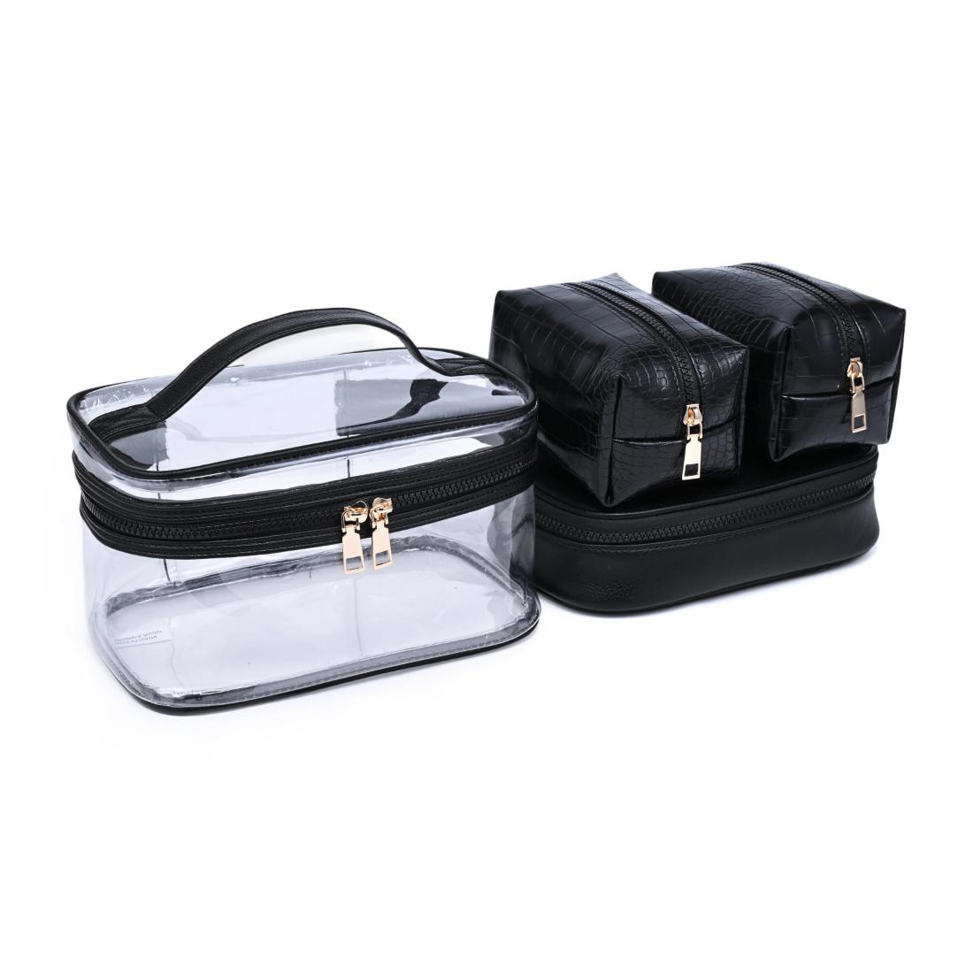 Woman wearing Black Urban Essentials Croc Chic - 4 Piece Train Case Set 840504215698 View 2 | Black