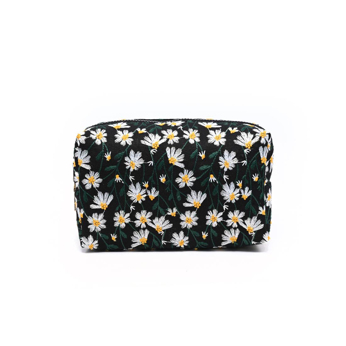 Urban Essentials Daisy Chain Cosmetic & Travel Organizer Pouch 840504217593 View 1 | Black