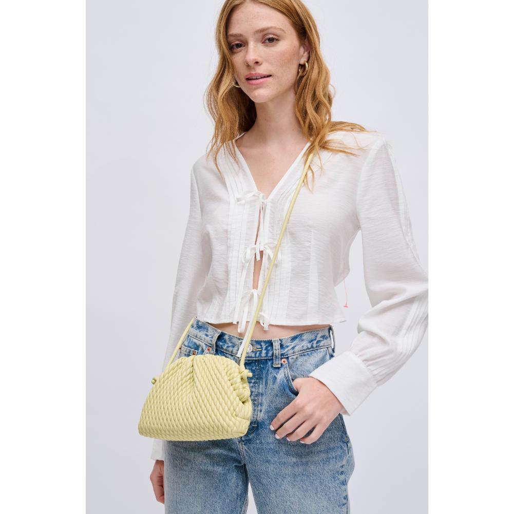 Woman wearing Butter Urban Expressions Elise Crossbody 840611122902 View 3 | Butter
