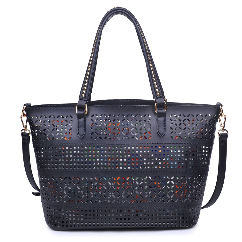 Woman wearing Black Urban Expressions Mackenzie Tote NA-840611143341 View 7 | Black