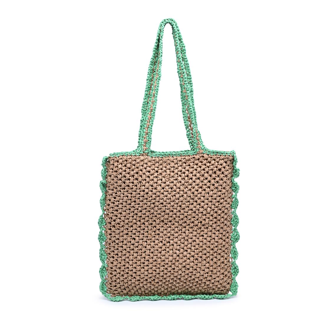 Urban Expressions Lodi Tote 840504216008 View 1 | Natural Kelly Green