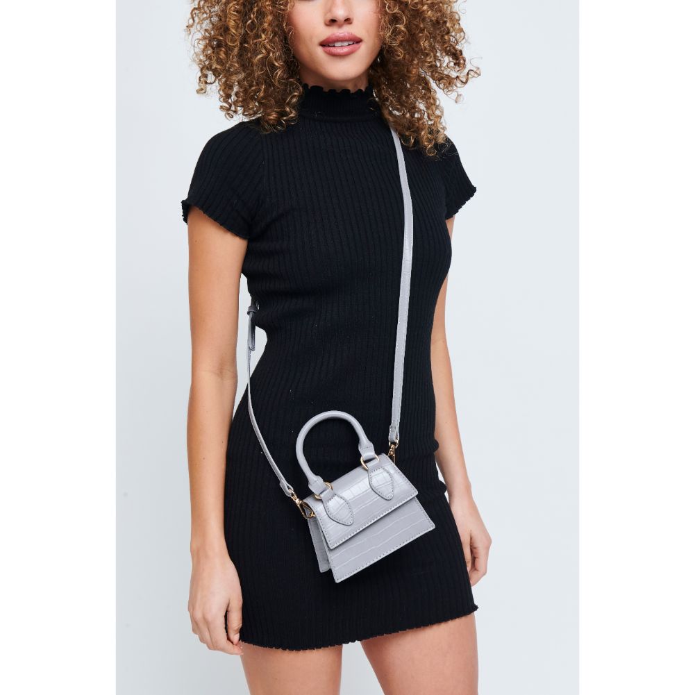 Woman wearing Grey Urban Expressions Jojo Crossbody 840611175809 View 1 | Grey
