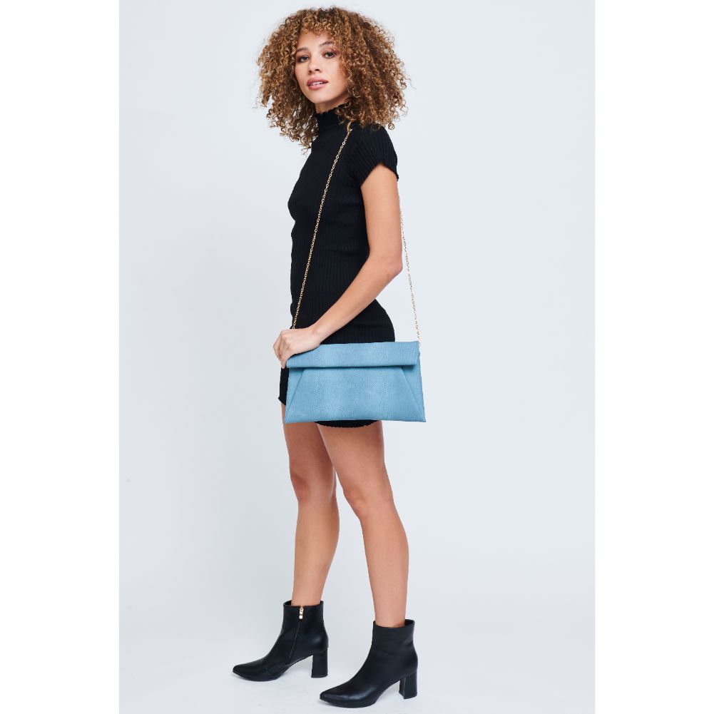 Woman wearing Denim Urban Expressions Emilia Clutch 840611181091 View 4 | Denim