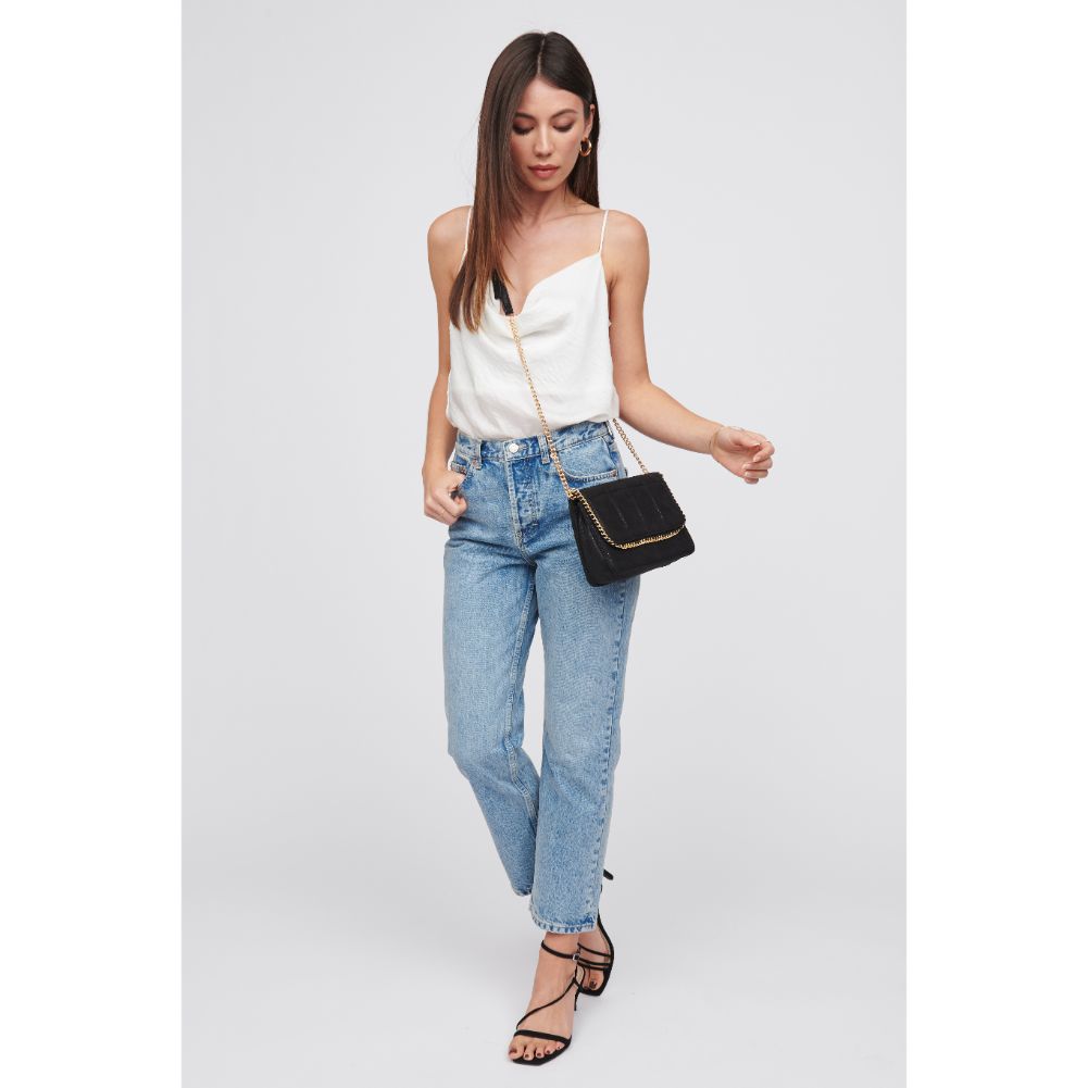 Woman wearing Black Urban Expressions Janet Crossbody 818209017107 View 3 | Black