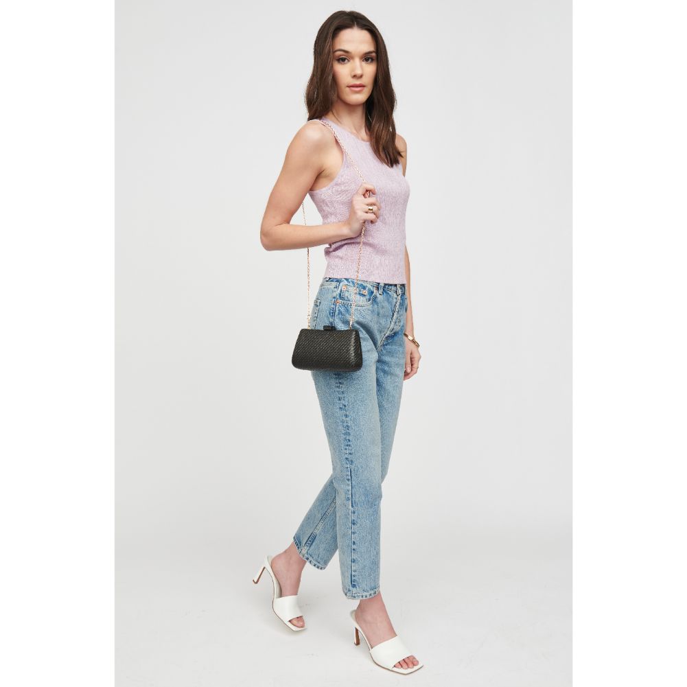 Woman wearing Black Urban Expressions Winona Minaudiere 818209019064 View 3 | Black