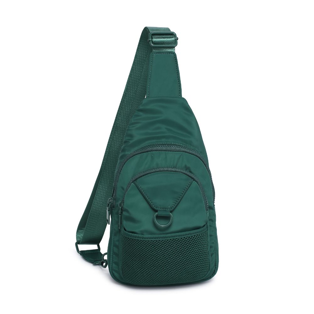 Woman wearing Forest Urban Expressions Walker - Nylon Sling Backpack 840611114372 View 5 | Forest