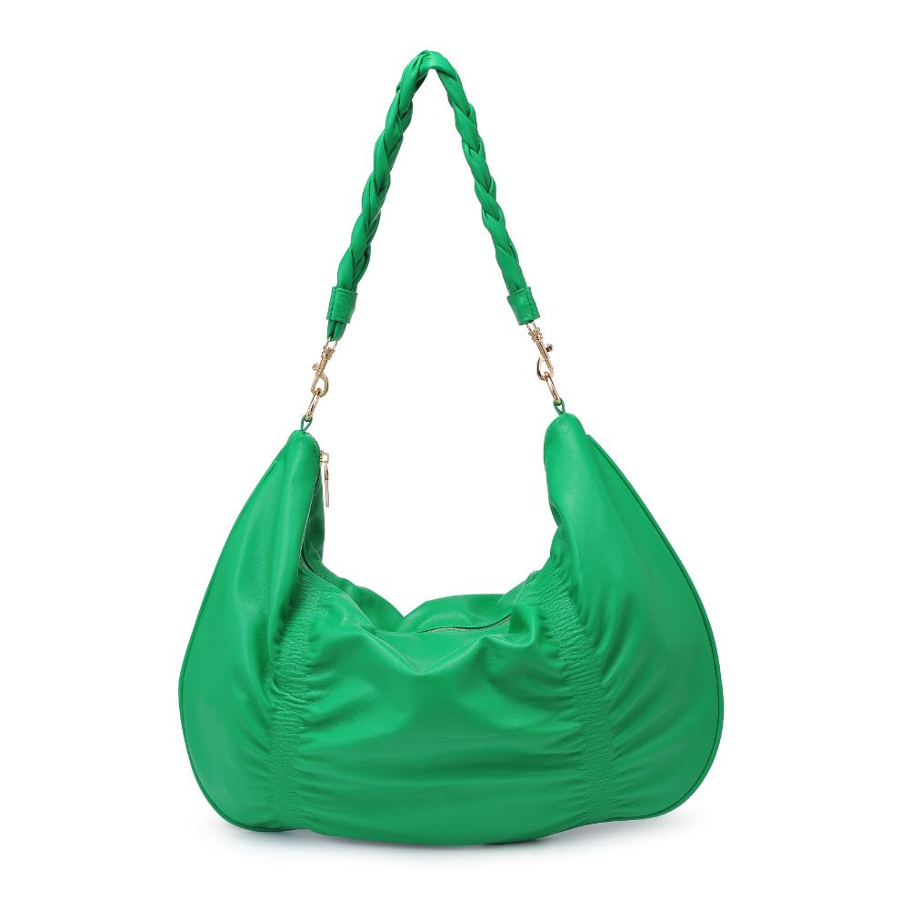 Woman wearing Kelly Green Urban Expressions Amber Hobo 840611130440 View 5 | Kelly Green