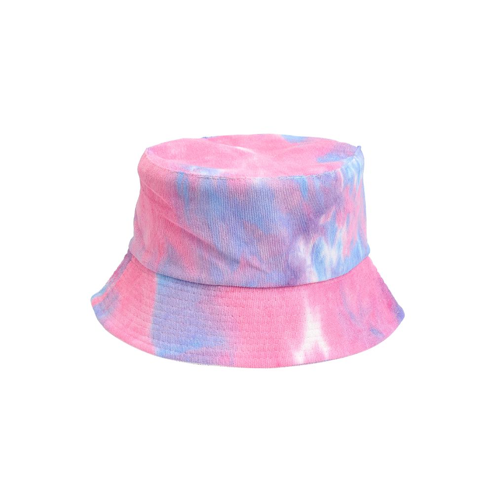 Product Image of Urban Expressions Tie Dye Bucket Hat Bucket Hat 840611182210 View 1 | Blue Pink