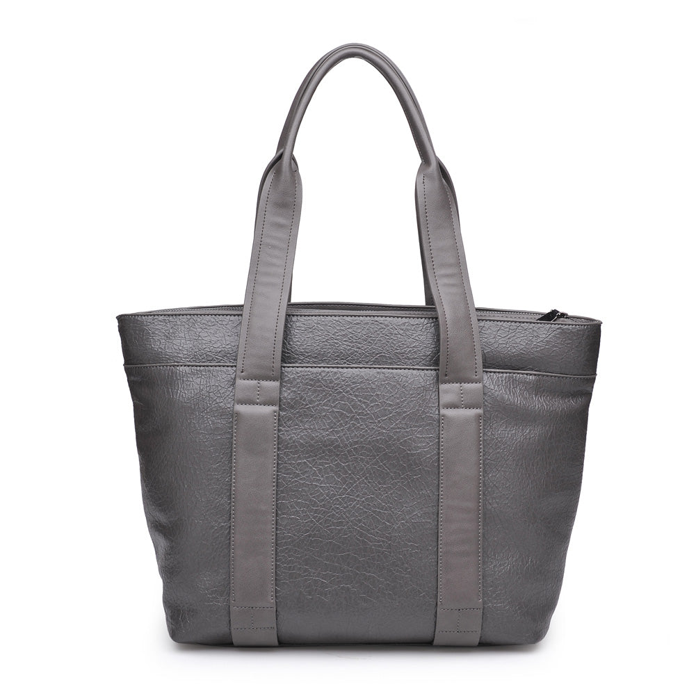 Woman wearing Charcoal Urban Expressions Finn Texture Tote NA-840611156600 View 5 | Charcoal