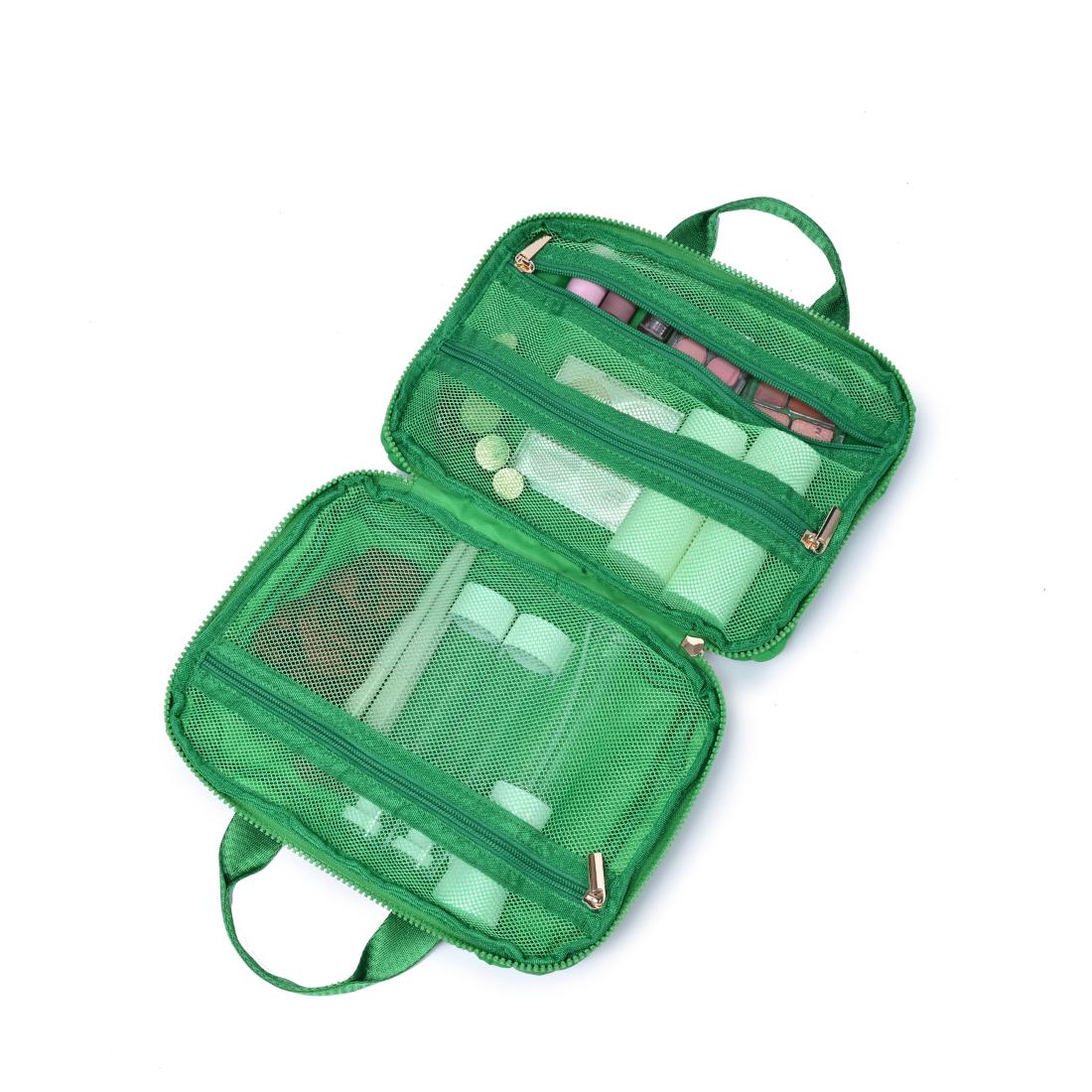 Woman wearing Kelly Green Urban Essentials Petal Plush - Nylon Travel Organizer 840611195142 View 2 | Kelly Green