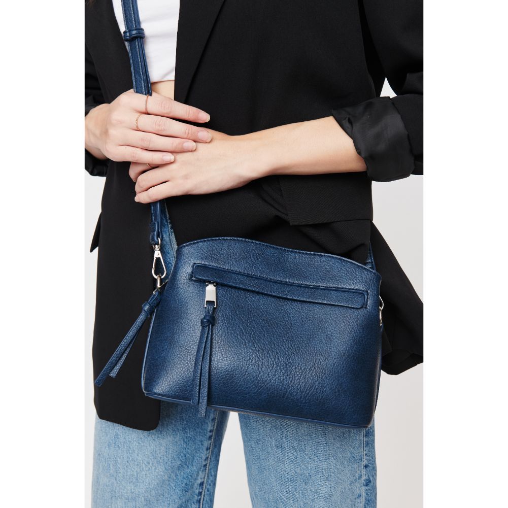Woman wearing Midnight Urban Expressions Jayce Crossbody 840611110015 View 4 | Midnight