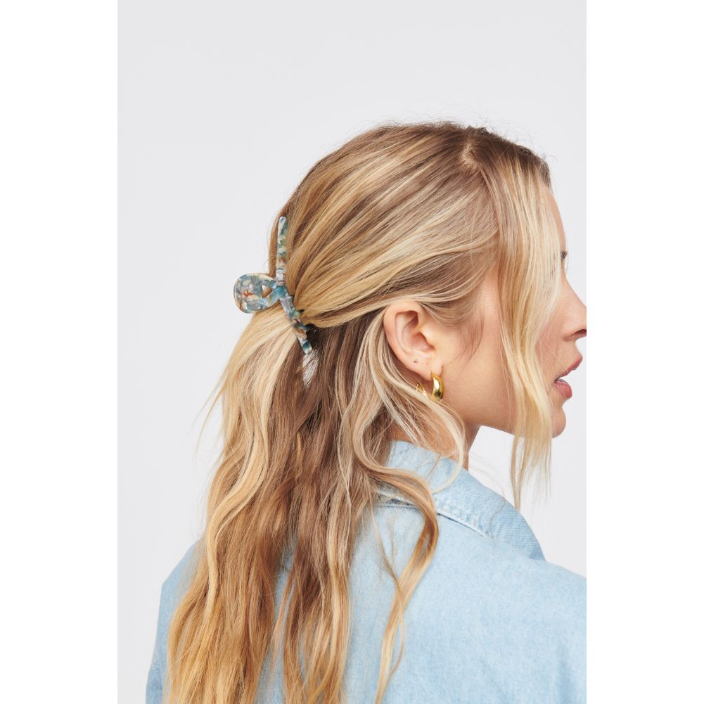 Woman wearing Sky Blue Urban Expressions Celestina - Hair Claw Hair Claw 818209013307 View 2 | Sky Blue