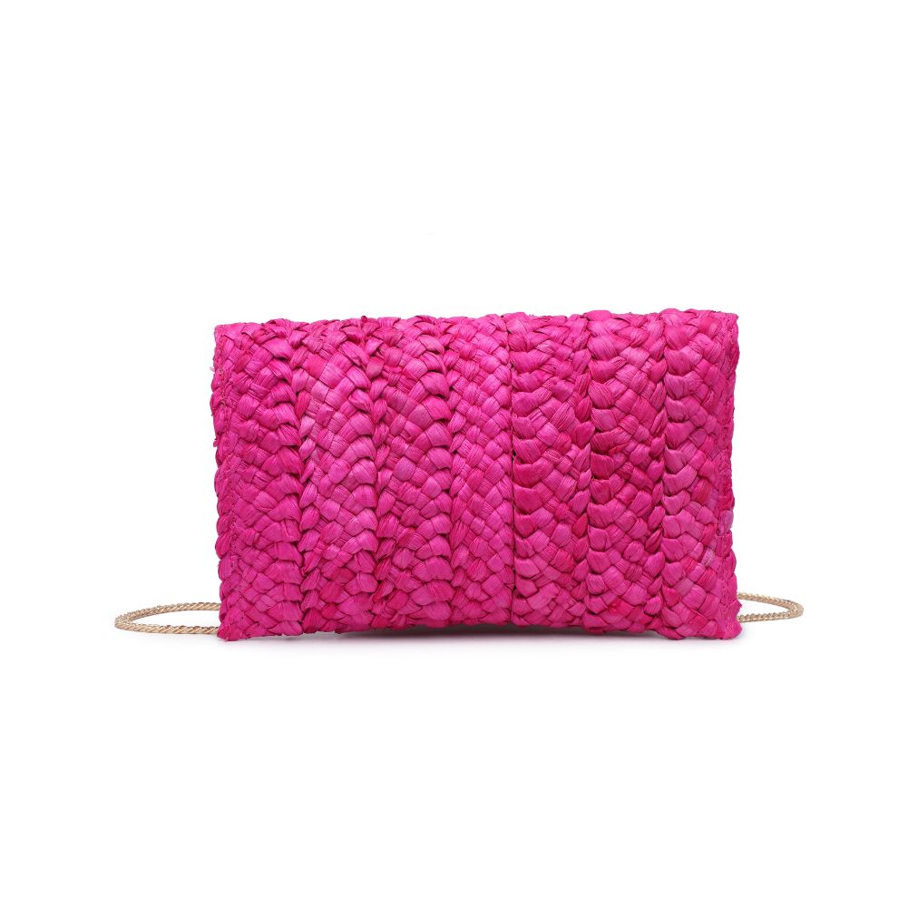 Woman wearing Magenta Urban Expressions Aegean Clutch 840611100771 View 7 | Magenta