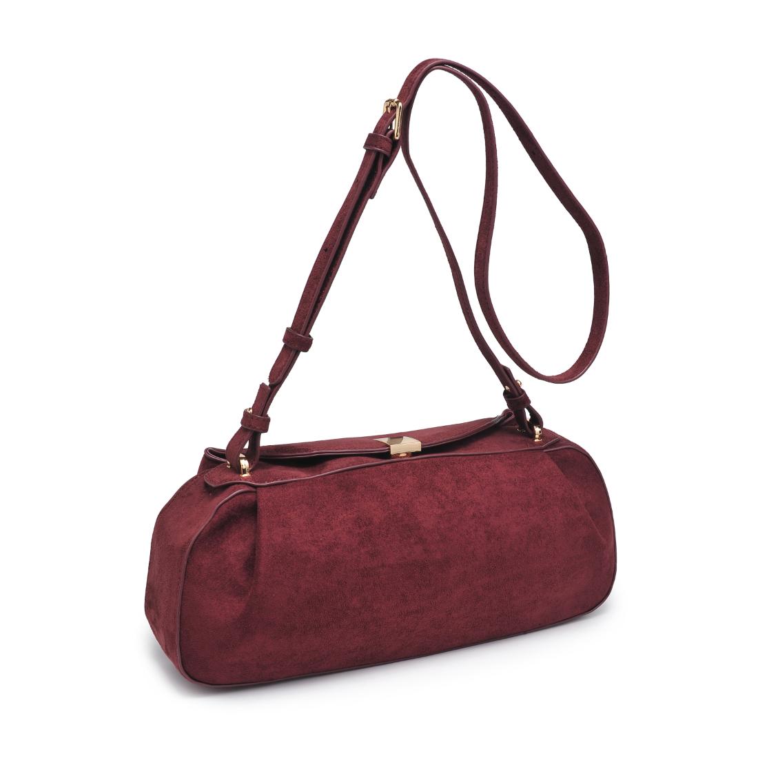 Woman wearing Wine Urban Expressions Lizzie Crossbody 840611199096 View 6 | Wine
