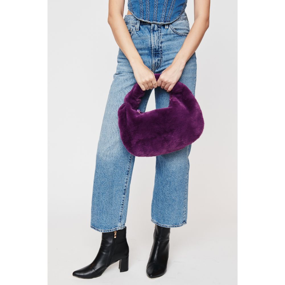 Woman wearing Purple Urban Expressions Sylvia Crossbody 840611103819 View 3 | Purple