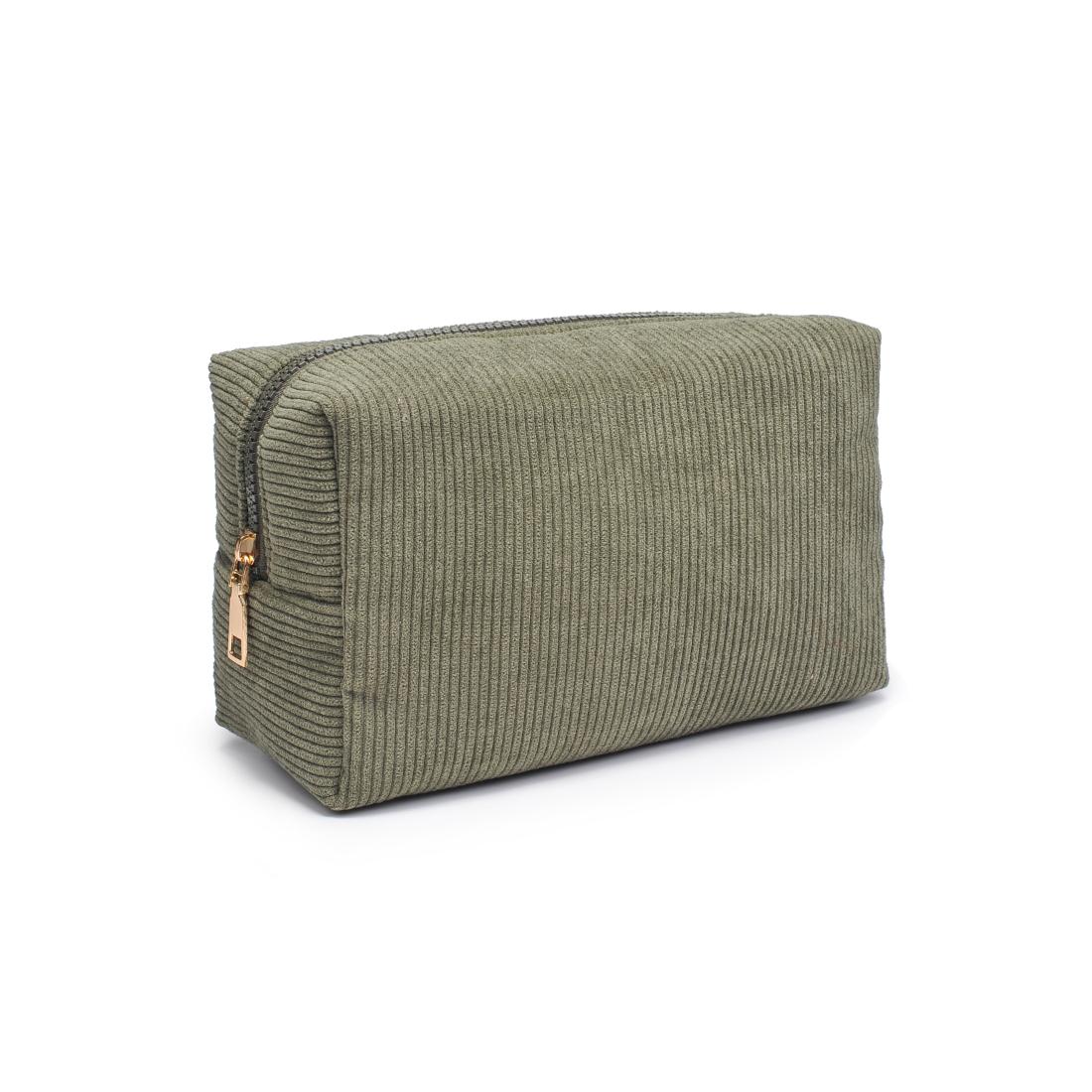 Urban Essentials Cordially Yours - Corduroy Cosmetic & Travel Organizer Pouch 840611197023 View 6 | Sage