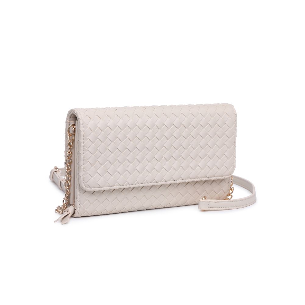 Woman wearing Oatmilk Urban Expressions Wallis Crossbody 840611107527 View 6 | Oatmilk