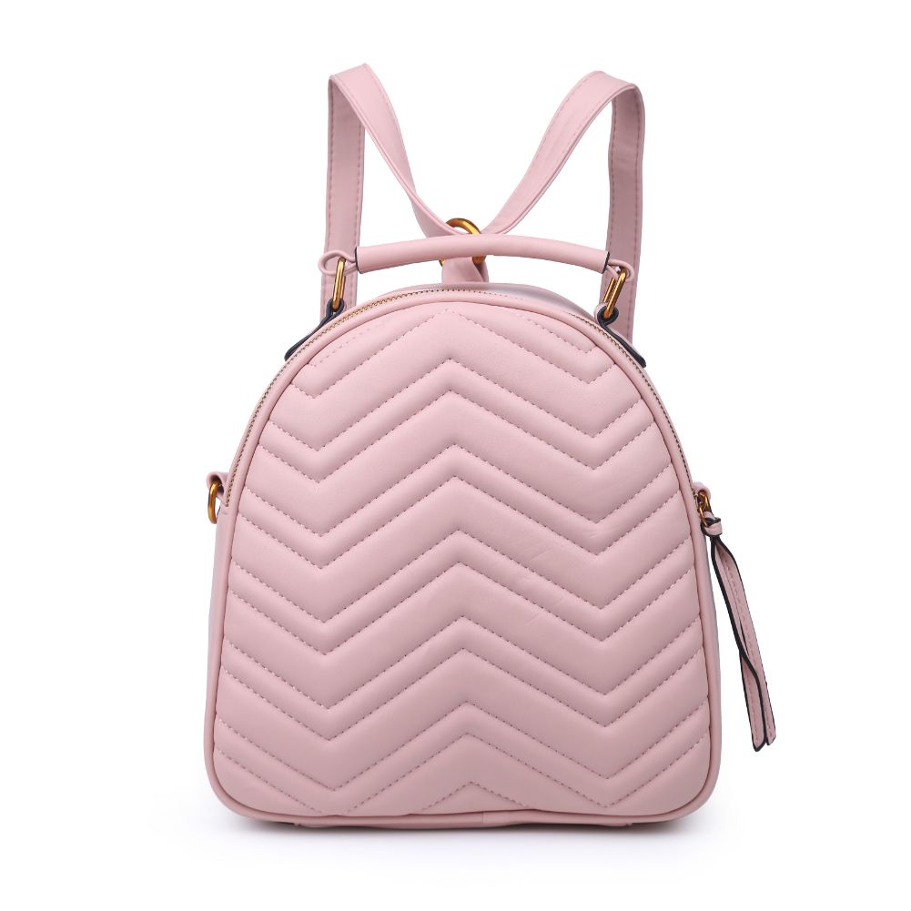 Product Image of Urban Expressions Cameron V Stitch Single Zip Backpack 840611168511 View 1 | Blush