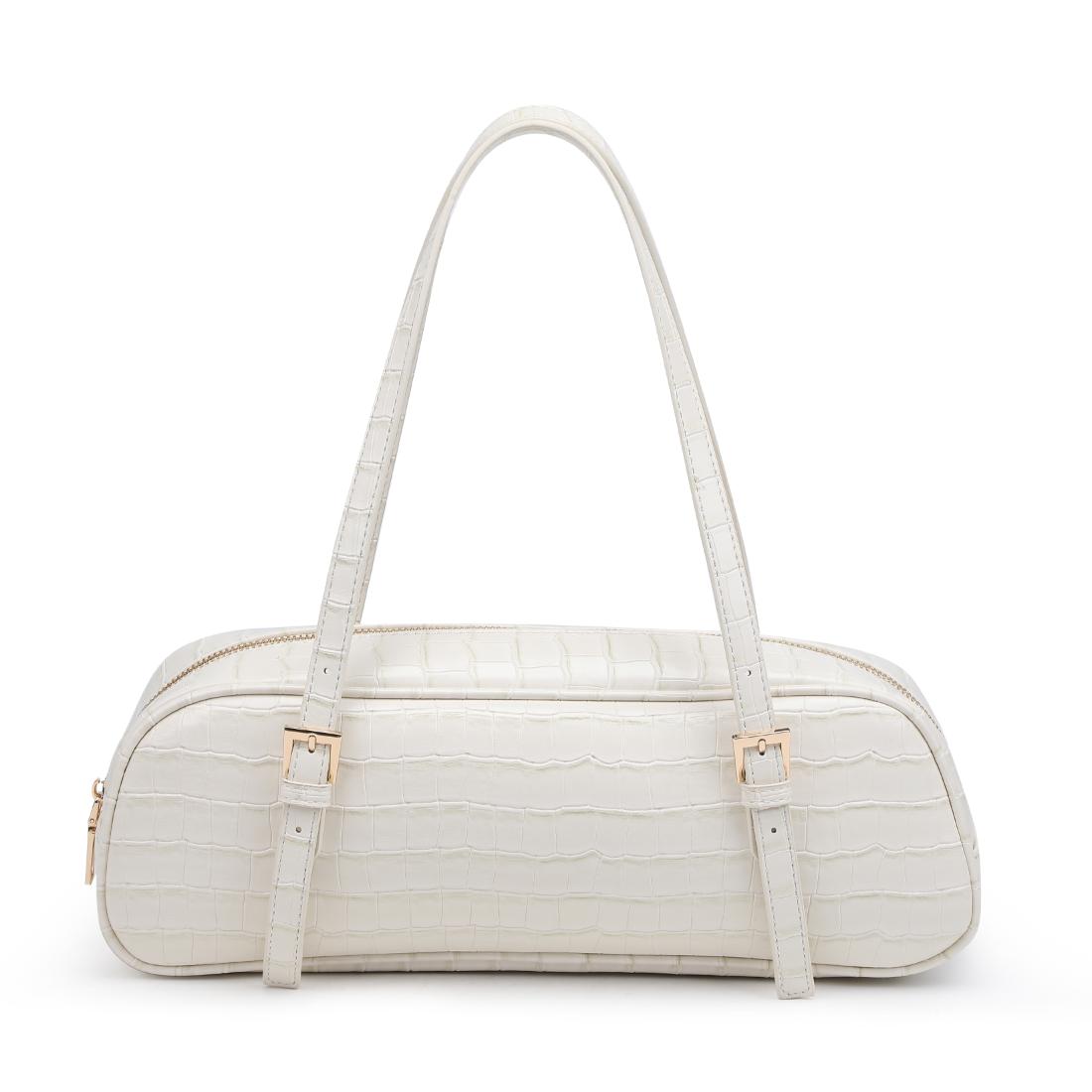 Woman wearing Ivory Urban Expressions Athena Shoulder Bag 840504206177 View 5 | Ivory