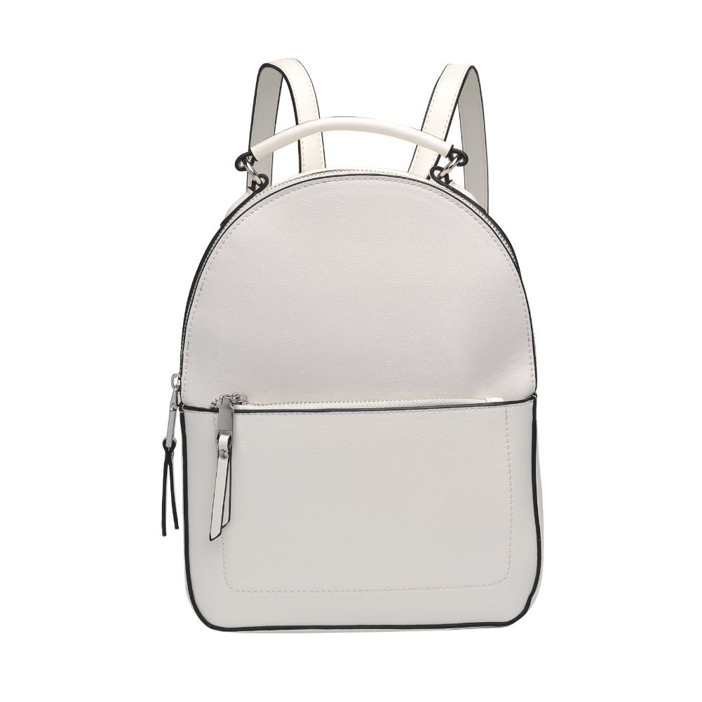 Woman wearing White Urban Expressions Kimberly Backpack 840611183118 View 5 | White