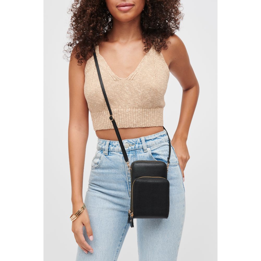 Woman wearing Black Urban Expressions Jorgie Crossbody 840611182623 View 1 | Black