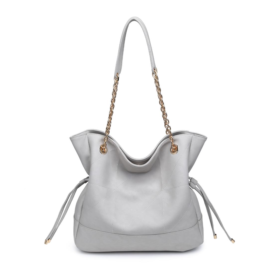 Woman wearing Grey Urban Expressions Kinsley Tote 840504206399 View 7 | Grey