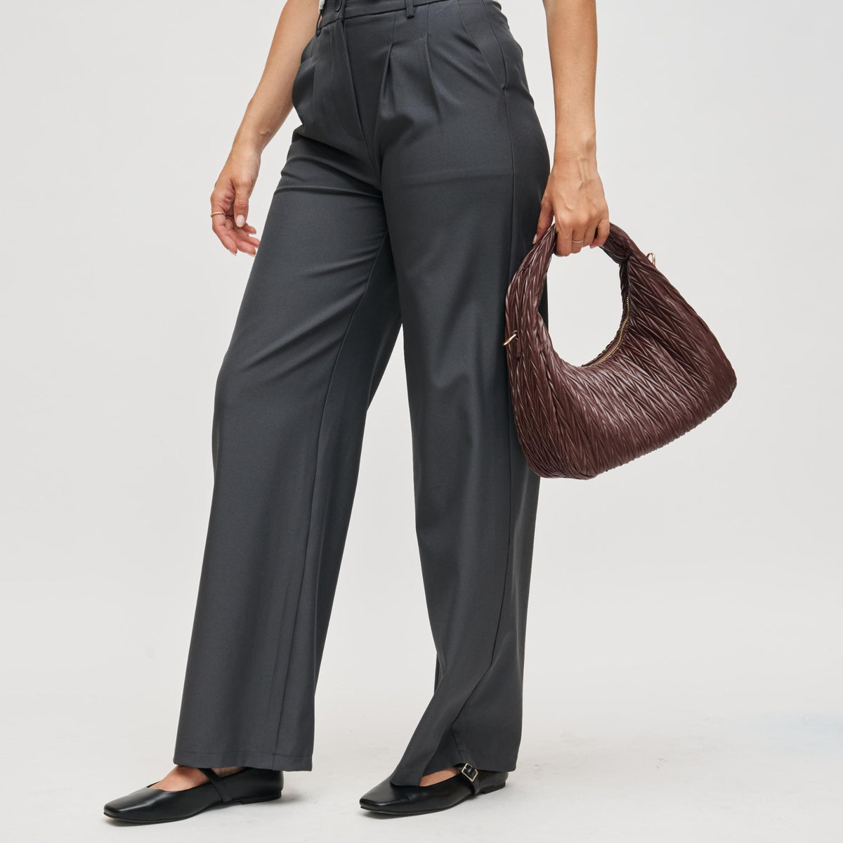 Woman wearing Chocolate Urban Expressions Amara Crossbody 840611198860 View 3 | Chocolate