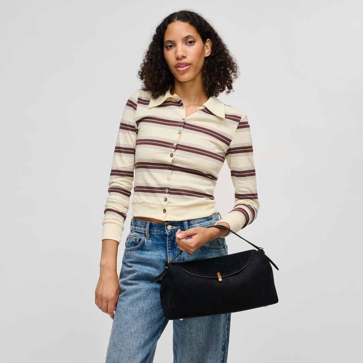 Woman wearing Black Urban Expressions Evermore Crossbody 840504212802 View 1 | Black